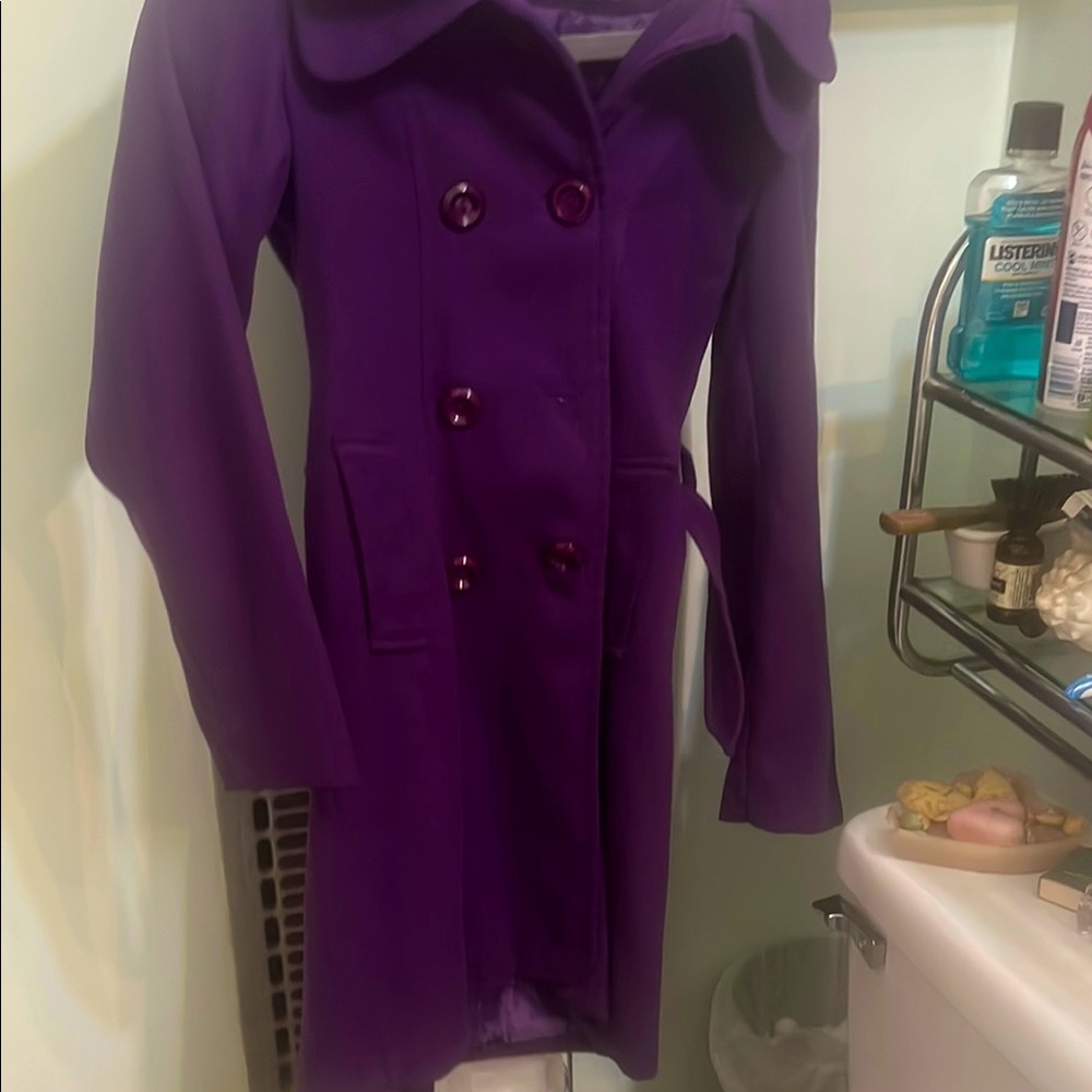 Chic Women's Purple Trench Coat